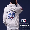 アヴィレックス パーカー メンズ AVIREX アヴィレックス MLBコラボ スウェットパーカー 裏毛 フーディー 783-3231011 ライトアウター プルパーカー メンズ アビレックス 送料無料