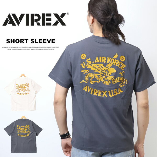 Rakuten - AVIREX アヴィレックス チェーンステッチ 刺繍 半袖Tシャツ メンズ 半T アビレックス 送料無料 783-6134004