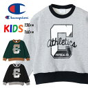 Champion チャンピオン キッズ プリント スウェットシャツ トレーナー 裏毛 男の子 女の子 子供服 ジュニア 送料無料 CK-A008