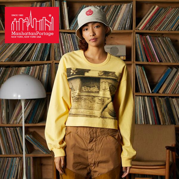 Manhattan Portage マンハッタンポーテージ ショートレングス 長袖Tシャツ プリントTシャツ 送料無料 MP-L143