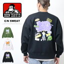 BEN DAVIS ベンデイビス ウォールアート クルーネックスウェット 裏起毛 バックプリント トレーナー メンズ ビッグシルエット ゴリラ ベンデビ 送料無料 25380007