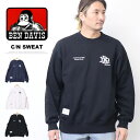 BEN DAVIS ベンデイビス リーガー刺繍 クルーネックスウェット 裏毛 トレーナー メンズ ビッグシルエット ゴリラ ベンデビ 送料無料 25380033