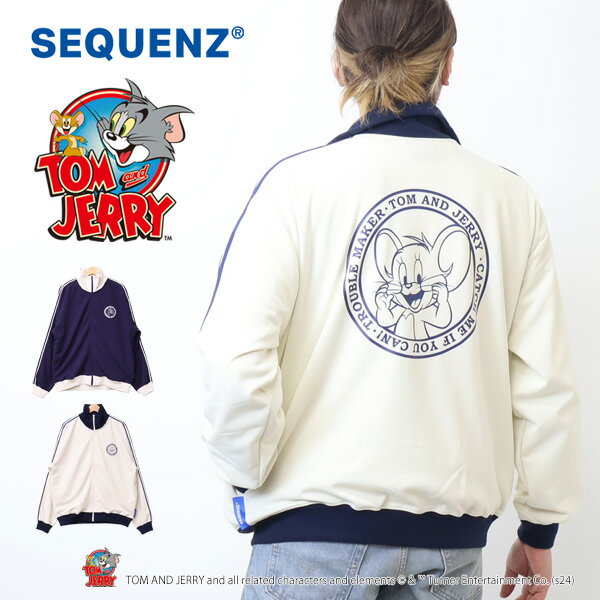 Rakuten - SEQUENZ トムとジェリー サークルロゴ トラックジャケット ジャージ メンズ ライトアウター ブルゾン トムジェリ 送料無料 25570920