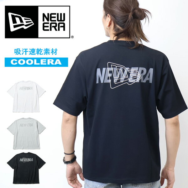 乐天商城 - NEW ERA ニューエラ 半袖Tシャツ 半袖 オーバーサイズド パフォーマンスTシャツ Overlap Logo 半T メンズ パフォーマンスアパレル 送料無料 14744534 14744535 14744536