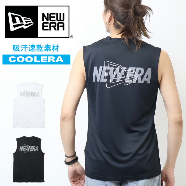 NEW ERA ニューエラ スリーブレス テック Tシャツ Overlap Logo ノースリーブ メン...