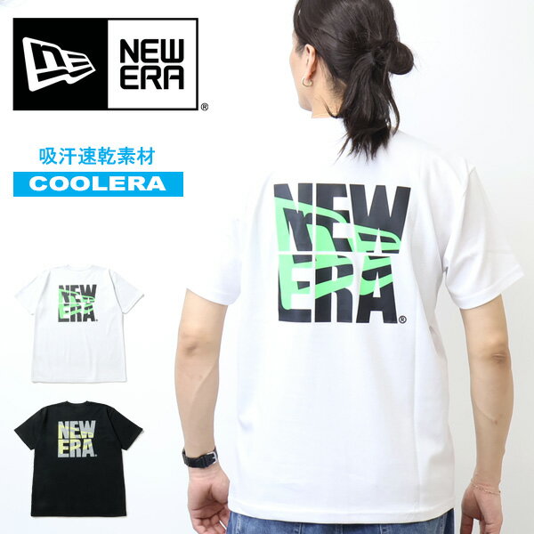 乐天商城 - NEW ERA ニューエラ 半袖Tシャツ 半袖 パフォーマンス Tシャツ Square Logo 半T メンズ パフォーマンスアパレル 送料無料 14856643 14856644