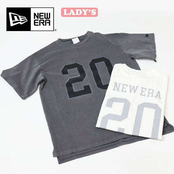 NEW ERA ニューエラ レディース オーバーサイズ ガーメントダイ 半袖Tシャツ 半T ...