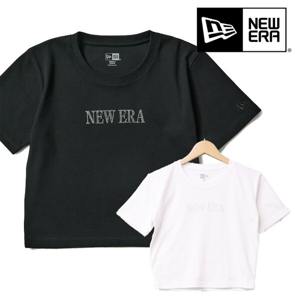 Rakuten - NEW ERA ニューエラ レディース Women's 半袖 ミニ Tシャツ Rhinestone ラインストーン Logo 半袖Tシャツ 半T 送料無料 14857960 14857961