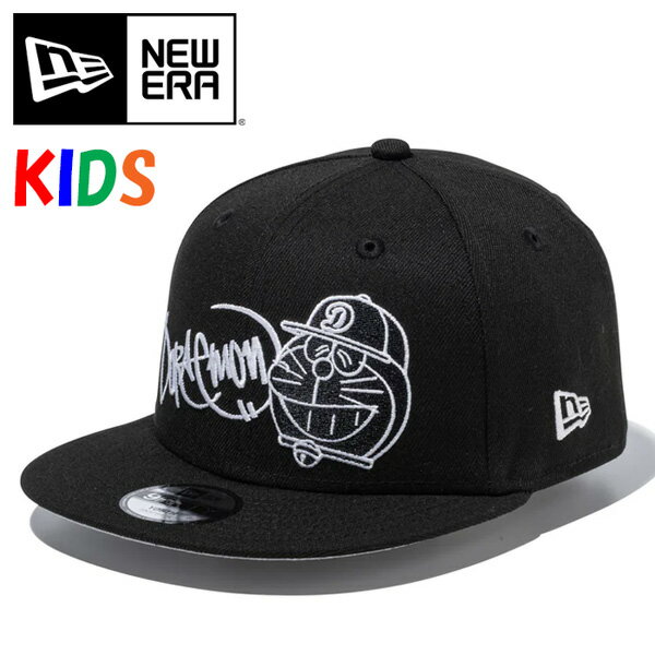 NEW ERA ニューエラ キッズサイズ ドラえもん コラボ キャップ グラフィティ ブラック 帽子 ジュニア 950 子供用 送料無料 14935375