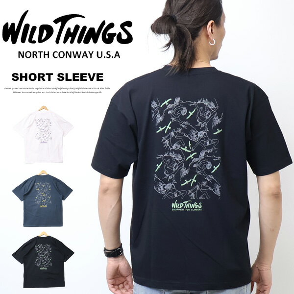 乐天商城 - WILD THINGS ワイルドシングス 80'S CLIMBER TEE 半袖Tシャツ 半T エイティーズ クライマーTシャツ メンズ ワイシン 送料無料 WT26056K
