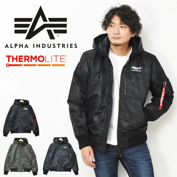 ALPHA INDUSTRIES アルファ インダストリーズ フーデッド リブジャケット アウター メンズ 秋冬用 ブルゾン 中綿ジャケット 送料無料 TA1571