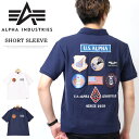 10%OFF セール ALPHA INDUSTRIES アルファ インダストリーズ TC1581 フライトパッチ 半袖ポロシャツ ワッペン メンズ 送料無料 S...