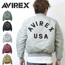 AVIREX アビレックス MA-1ジャケット コマーシャル ロゴ メンズ 6102171 フライトジャケット アウター ブルゾン 定番 アヴィレックス 送料無料
