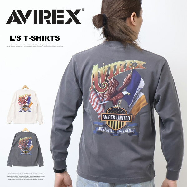 Rakuten - AVIREX アヴィレックス EAGLE イーグルプリント 長袖Tシャツ メンズ ロンT 長T アビレックス 送料無料 783-6130003