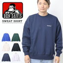 BEN DAVIS ベンデイビス ヘビーウェイト クルーネックスウェット 裏起毛 ワンポイント刺繍 トレーナー メンズ ビッグシルエット ゴリラ ベンデビ 送料無料 24780050