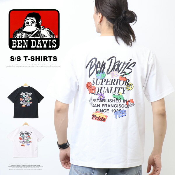 Rakuten - BEN DAVIS ベンデイビス GRATEFUL バックプリント 半袖Tシャツ ビッグシルエット 半T メンズ ベンデビ ゴリラ 送料無料 26580009