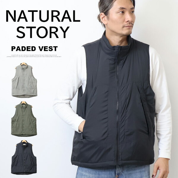 Rakuten - NATURAL STORY 中綿ベスト ライトアウター メンズ 送料無料 4440-6701