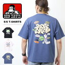 BEN DAVIS ベンデイビス OVERLAP バックプリント 半袖Tシャツ ビッグシルエット 半T メンズ ベンデビ ゴリラ 送料無料 25580018
