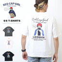 Red Cap Girl レッドキャップガール イラストバックプリント 半袖Tシャツ 半T ビッグシルエット オーバーサイズ メンズ レディース ユニセックス ...
