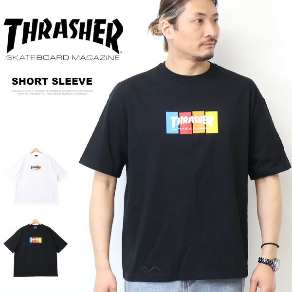 Rakuten - THRASHER スラッシャー マグロゴプリント 半袖Tシャツ 半T ビッグシルエット オーバーサイズ メンズ 送料無料 TH91430B