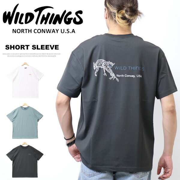 Rakuten - WILD THINGS ワイルドシングス WILD CAT プリント 半袖Tシャツ 半T メンズ ワイシン 送料無料 WT25067SK