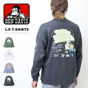 BEN DAVIS ベンデイビス バブルロゴプリント 長袖Tシャツ ビッグシルエット ロンT 長T メンズ ゴリラ ベンデビ 送料無料 25780028