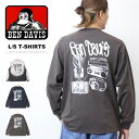BEN DAVIS ベンデイビス グラフィック パウダーブリーチ加工 長袖Tシャツ ビッグシルエット ロンT 長T メンズ ゴリラ ベンデビ 送料無料 25780029