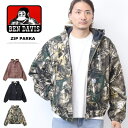 BEN DAVIS ベンデイビス ダック素材 中綿 ジップパーカー メンズ ビッグシルエット アウター フルジップパーカー ワークジャケット フーディー ゴリラ ベンデビ 送料無料 25780006