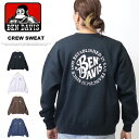 BEN DAVIS ベンデイビス サークルロゴ刺繍 クルーネックスウェット 裏起毛 トレーナー メンズ ビッグシルエット ゴリラ ベンデビ 送料無料 25780056