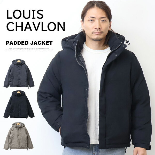 Rakuten - LOUIS CHAVLON ルイシャブロン ピーチ起毛 フード脱着 中綿アウター 中綿ジャケット メンズ 送料無料 5540-1100
