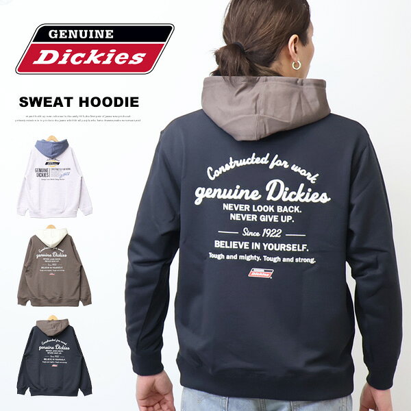 Rakuten - GENUINE Dickies ジェニュイン ディッキーズ 刺繍 プリント スウェットパーカー プルパーカー 裏毛 フーディ メンズ 送料無料 6178-6406