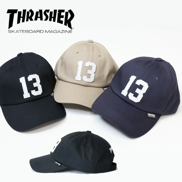 乐天商城 - THRASHER スラッシャー アップリケ ベースボールキャップ 帽子 メンズ 送料無料 26TH-C06