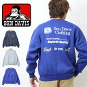 BEN DAVIS ベンデイビス 胸ワンポイント バック刺繍 23380020 クルーネックスウェット 裏起毛 トレーナー メンズ レディース ユニセックス ビッグシルエット ゴリラ ベンデビ 送料無料(4)