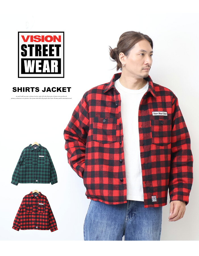 VISION STREET WEAR ビジョンストリートウェアー バッファローチェックジャケット アウター シャツジャケ