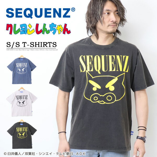 SEQUENZ クレヨンしんちゃん ぶりぶりざえもん バックプリント 半袖Tシャツ ビッグT 半T メンズ ビッグシルエット 送料無料 24570918