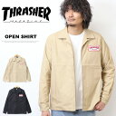 スラッシャー THRASHER スラッシャー ワッペン オープン ワークシャツ 長袖シャツ メンズ 送料無料 TH51001