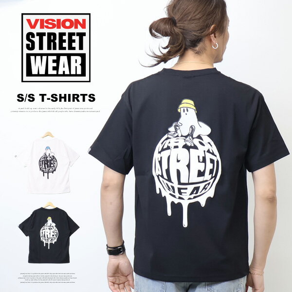 Rakuten - VISION STREET WEAR ビジョンストリートウェアー ゴーストサークルロゴ 半袖Tシャツ 半T メンズ 送料無料 6505043