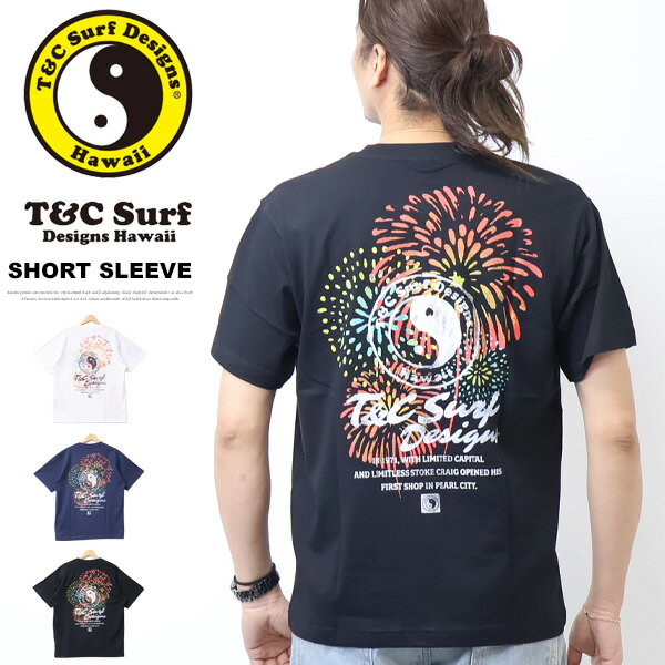 乐天商城 - T&C Surf Designs タウン＆カントリー プリント 半袖Tシャツ 花火 タウカン メンズ 半T DM2556