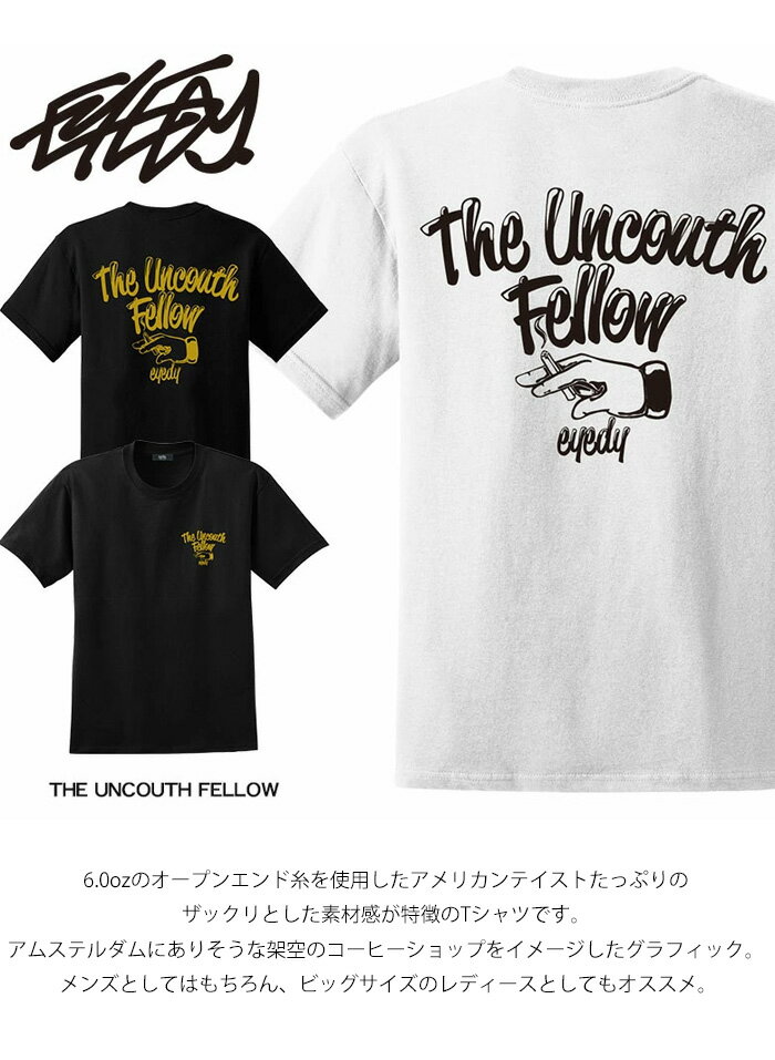 EYEDY アイディ プリント 半袖Tシャツ THE UNCOTH FELLOW 半T メンズ EYE-TM007 2