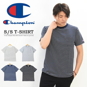 Champion チャンピオン ボーダー 胸ポケット 半袖 Tシャツ メンズ レディース ユニセックス ボーダーTシャツ 半袖Tシャツ ポケT C3-P304