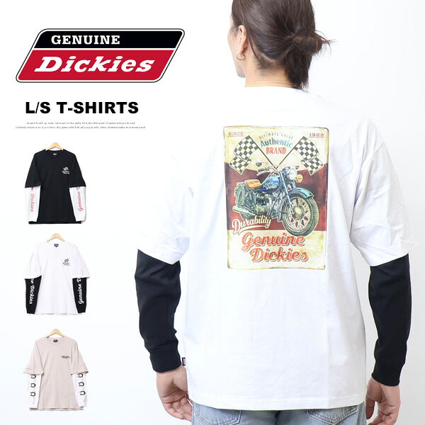 GENUINE Dickies ジェニュイン ディッキーズ フェイクレイヤード 長袖Tシャツ ロンT 長T メンズ 6473-9804