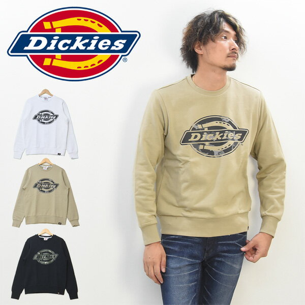 ディッキーズ トレーナー メンズ SALE セール Dickies ディッキーズ DK006875 カモフラロゴプリント トレーナー 裏毛スウェット スウェットシャツ メンズ レディース ユニセックス 被り ロゴ 送料無料