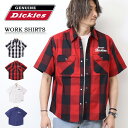 GENUINE Dickies ジェニュイン ディッキーズ チェック ストライプ 半袖シャツ メンズ 送料無料 4270-1021