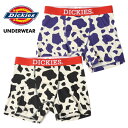 Dickies ディッキーズ ボクサーパンツ 前とじ カウ柄 牛柄 ウエストロゴ アンダーウェア 下着 メンズ 70021500