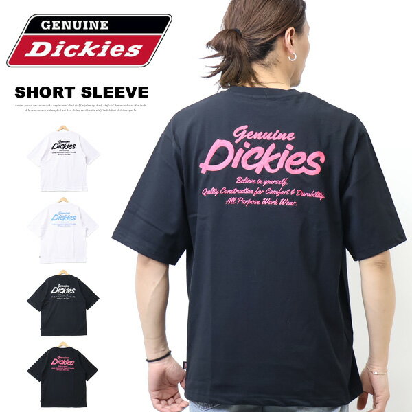 乐天商城 - GENUINE Dickies ジェニュイン ディッキーズ チェーン刺繍 半袖Tシャツ 半T ビッグシルエット オーバーサイズ メンズ 6273-8819