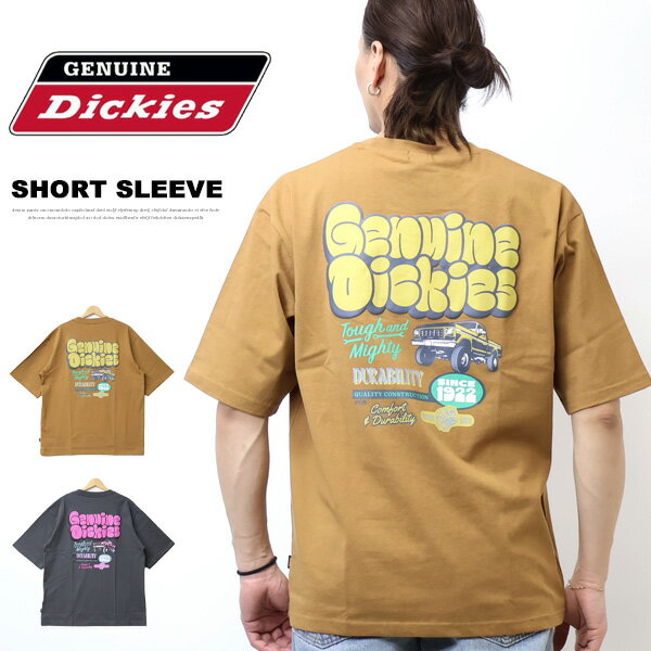 Rakuten - GENUINE Dickies ジェニュイン ディッキーズ バブルロゴプリント 半袖Tシャツ 半T サークル ビッグシルエット オーバーサイズ メンズ 6273-8820