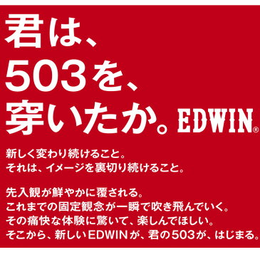 EDWIN エドウィン 503 ルーズストレート ストレッチ 股上深め 日本製 ジーンズ デニム パンツ 定番 メンズ 送料無料 EDWIN E50304-100