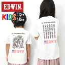 SALE セール EDWIN エドウィン キッズ 60周年モデル バックプリント 半袖 Tシャツ 110cm 130cm 150cm 半袖Tシャツ 半T 男の子 女の子 ETK031