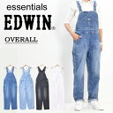 EDWIN エドウィン essentials レディース オーバーオール デニム ストレッチ ジーンズ テーパード サロペット 送料無料 EL09 その1