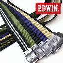 EDWIN エドウィン ブラックバックル GIベルト ガチャベルト 布ベルト メンズ カット可 0101297 0101297B